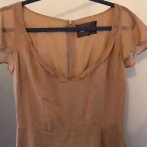 Reformation V neck taupe dress